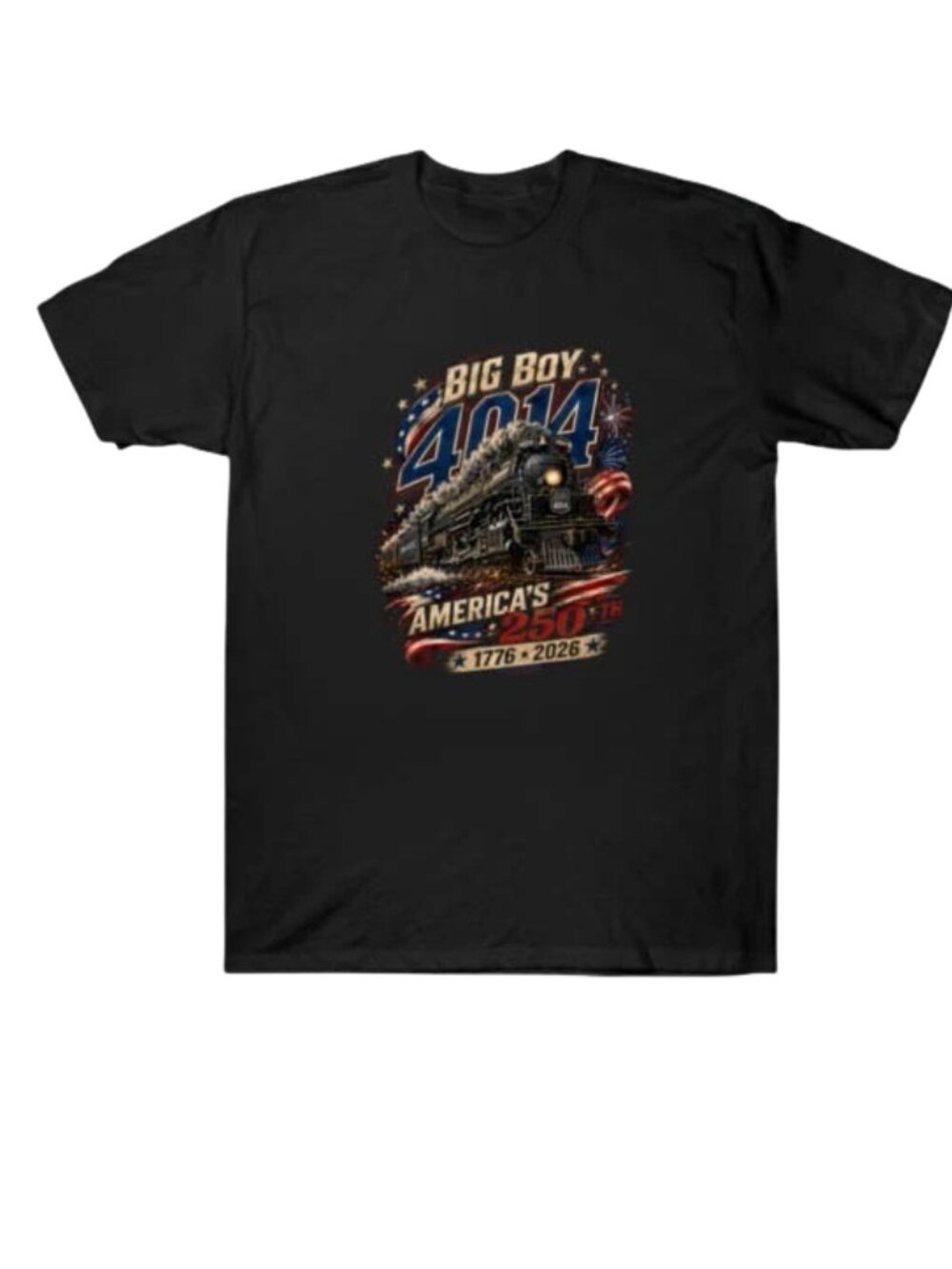 Big Boy 4014 Train USA 250th Anniversary Graphic T-Shirt